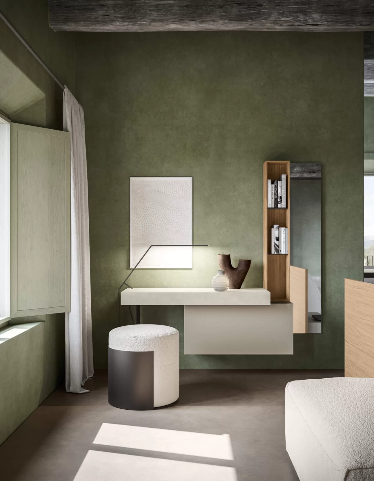 mobile per organizzare angolo beauty in camera da letto