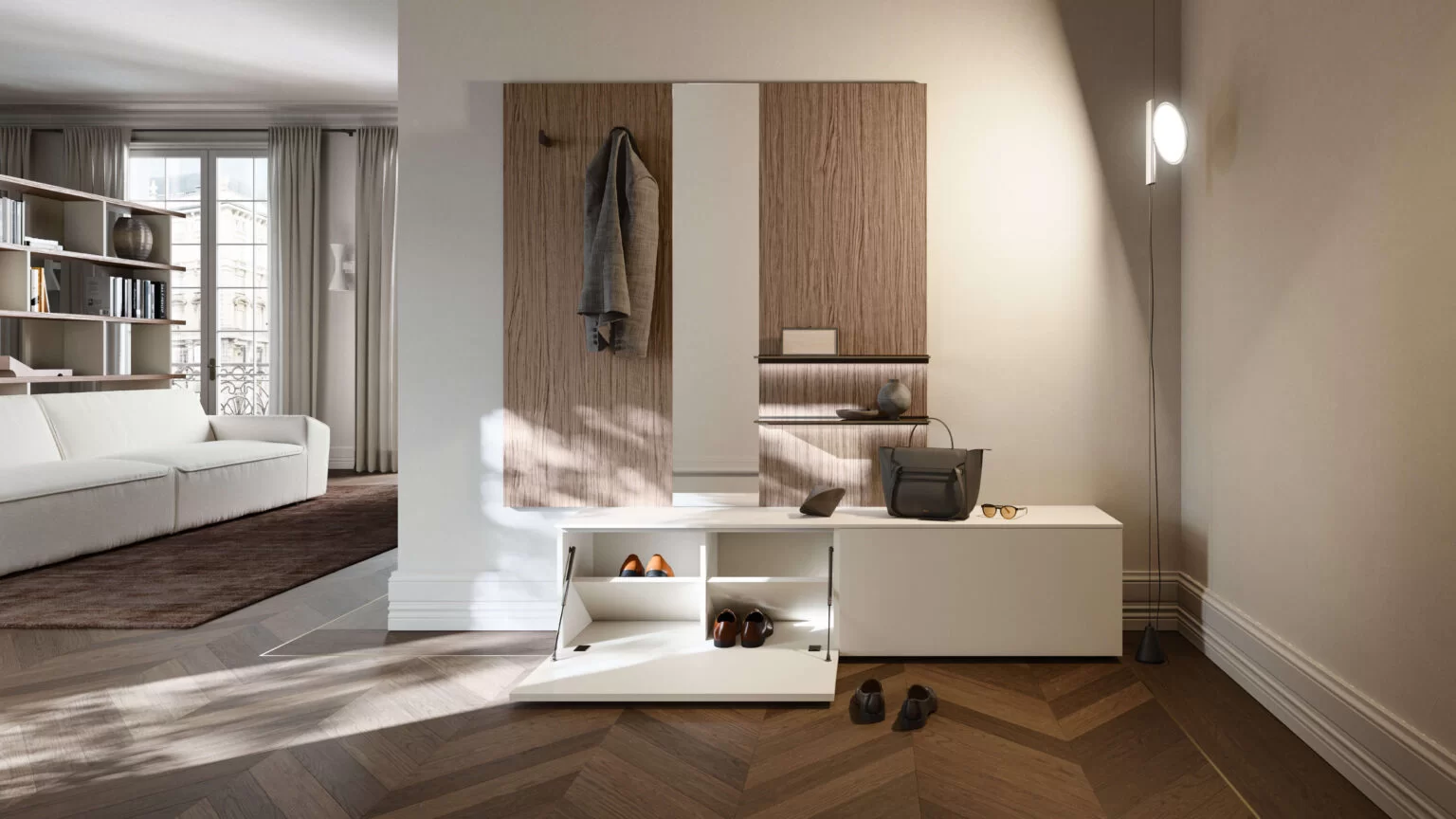 mobile ingresso appendiabiti per open space