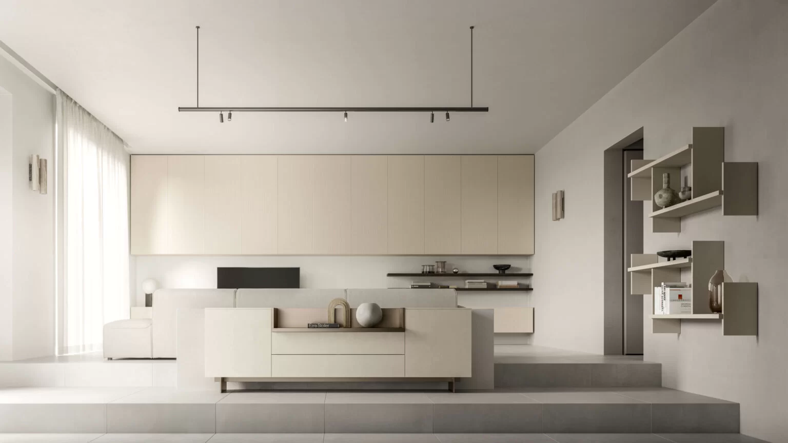 palette colori neutri per open space moderno e luminoso