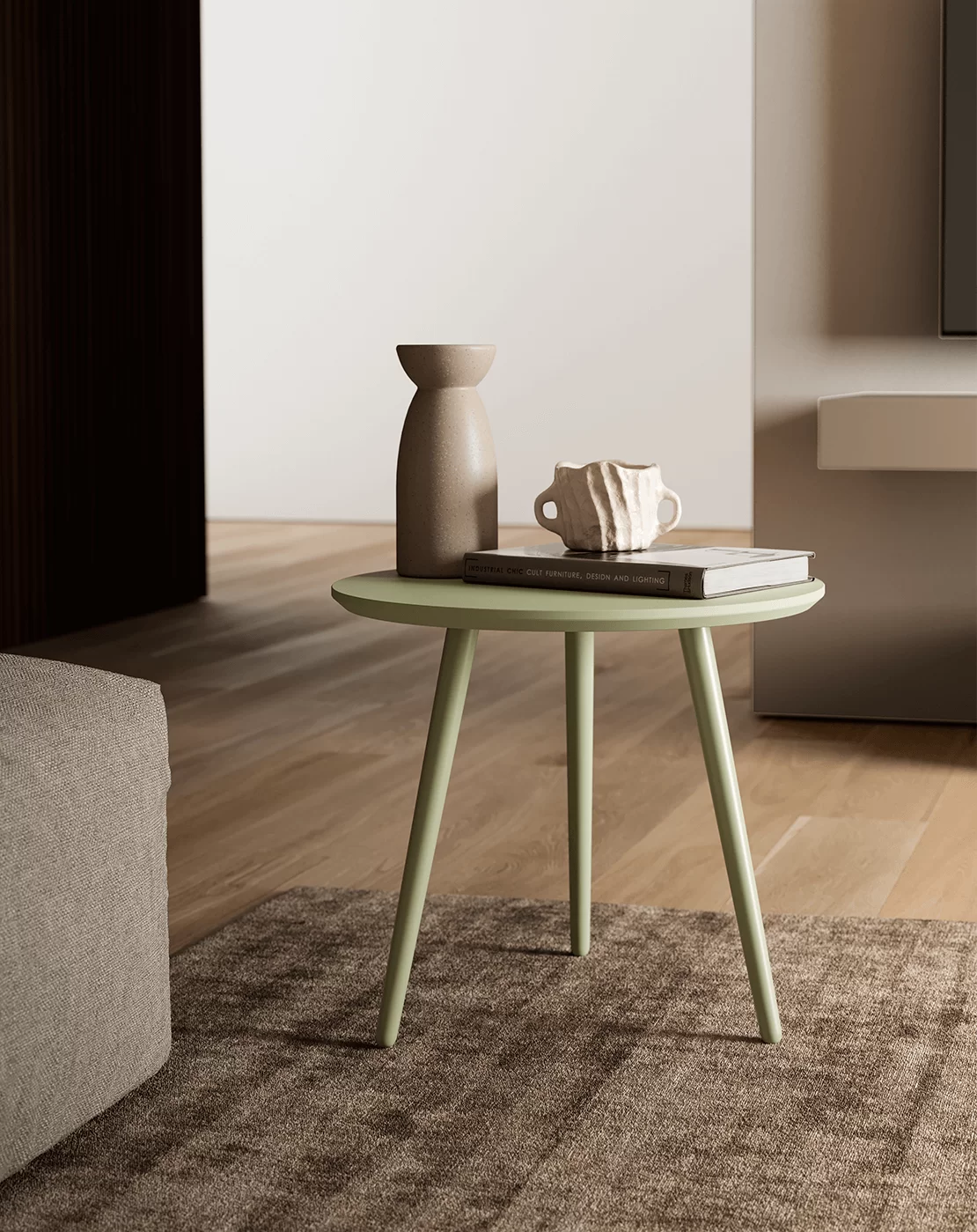 piccolo tavolino da salotto con decorazioni