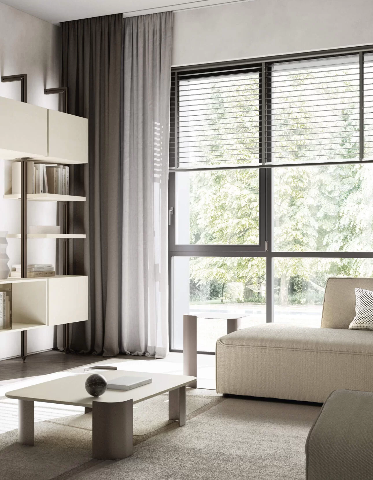 tavolino da salotto stesso colore divano e libreria