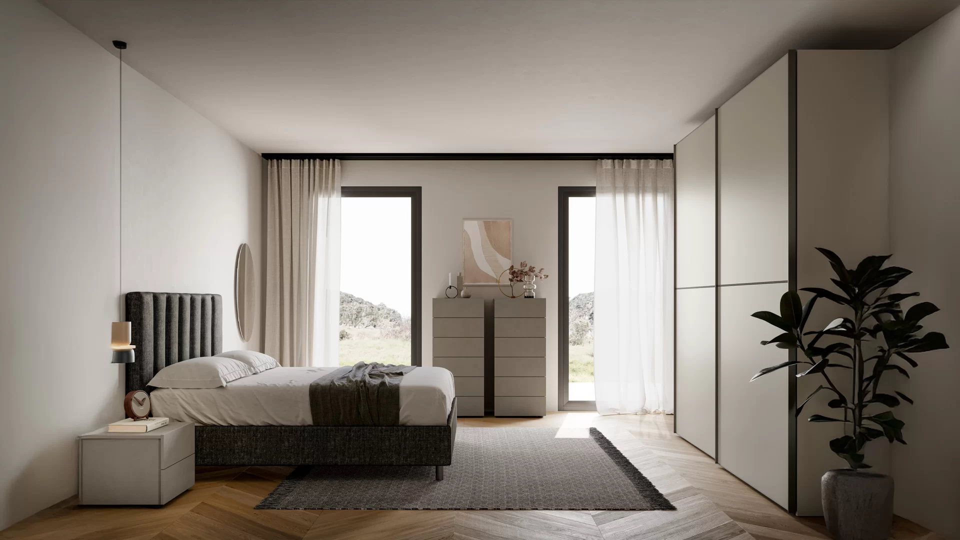 camera stile minimale per mini appartamento