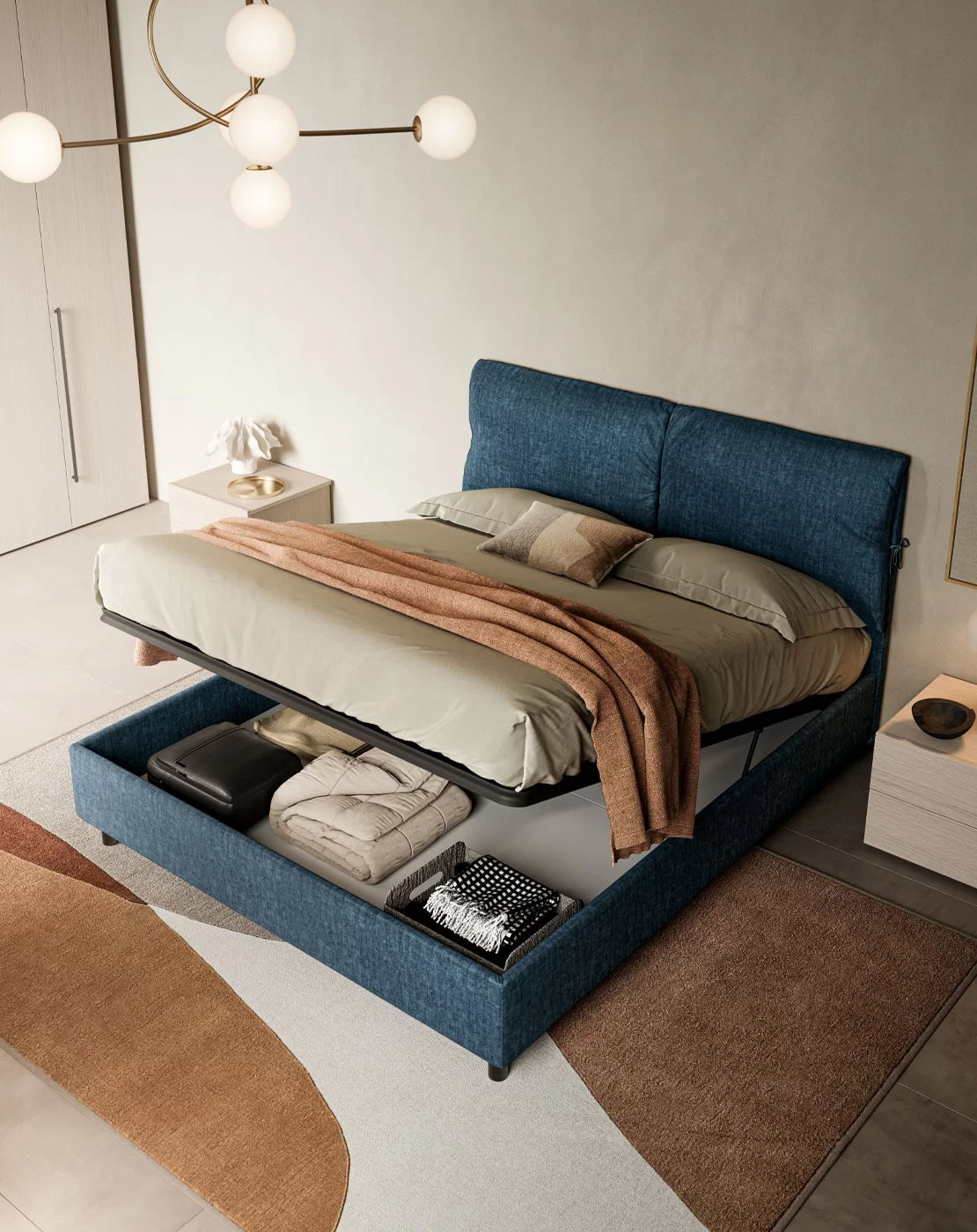 letto contenitore per mini appartamento