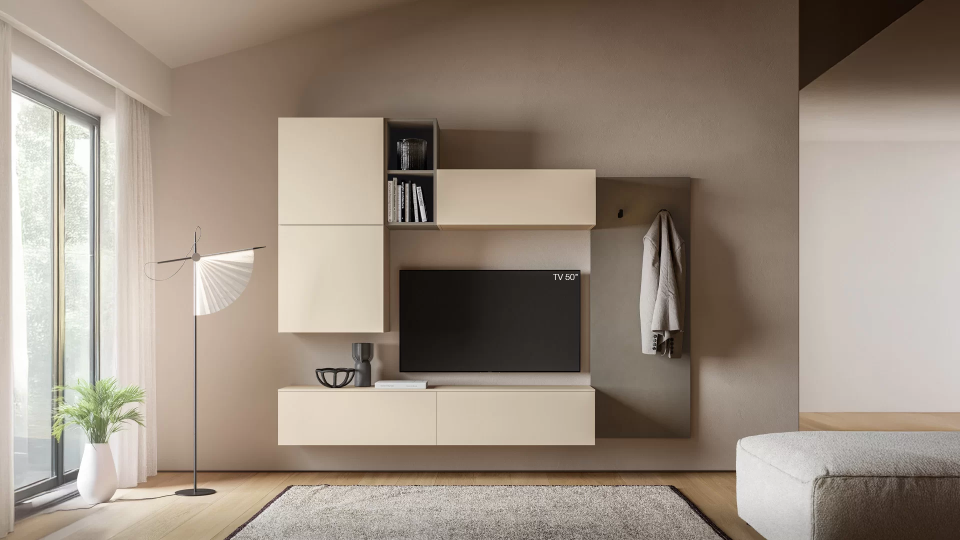 zona giorno attrezzata per mini appartamento