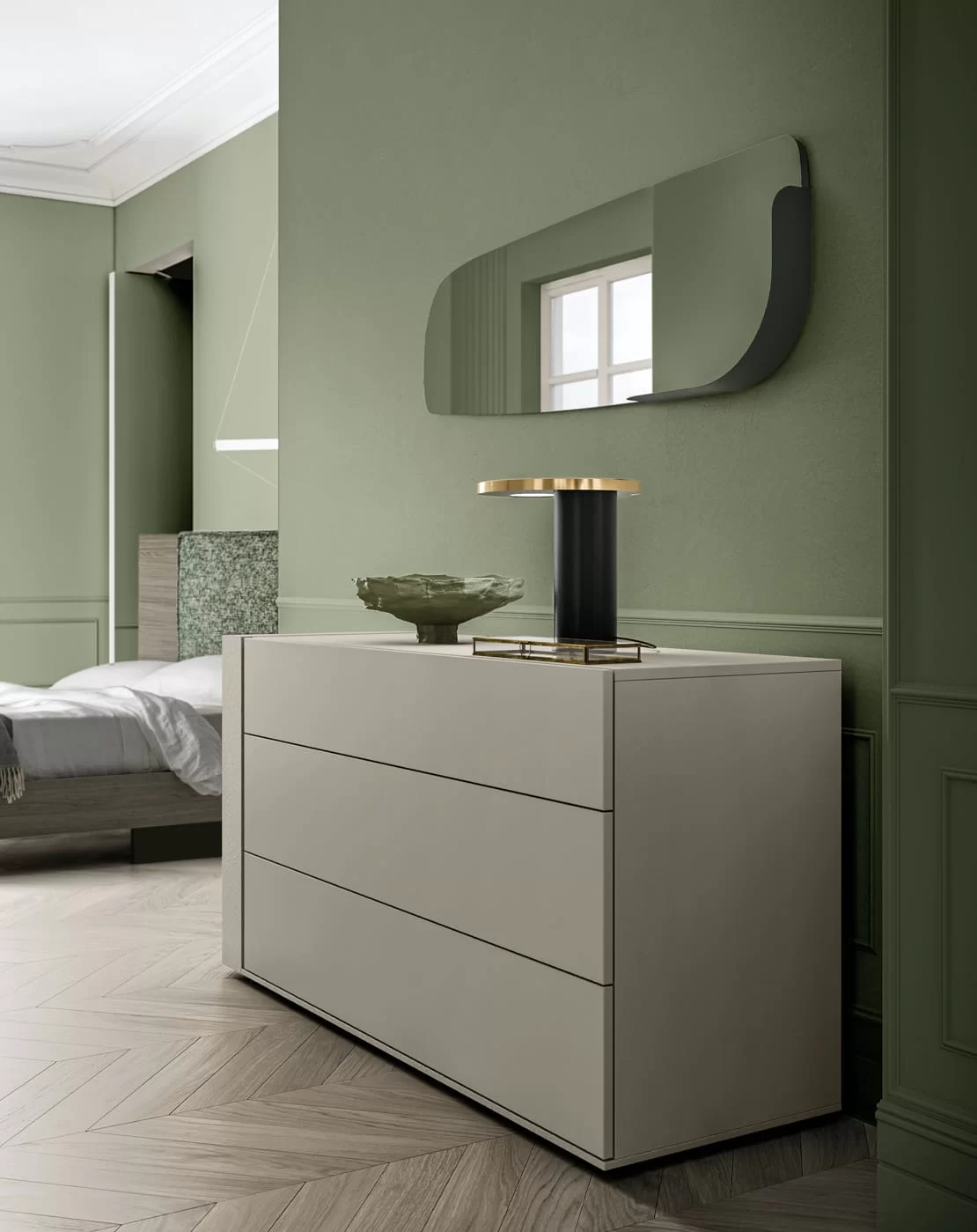 specchiera con mensola per camera da letto