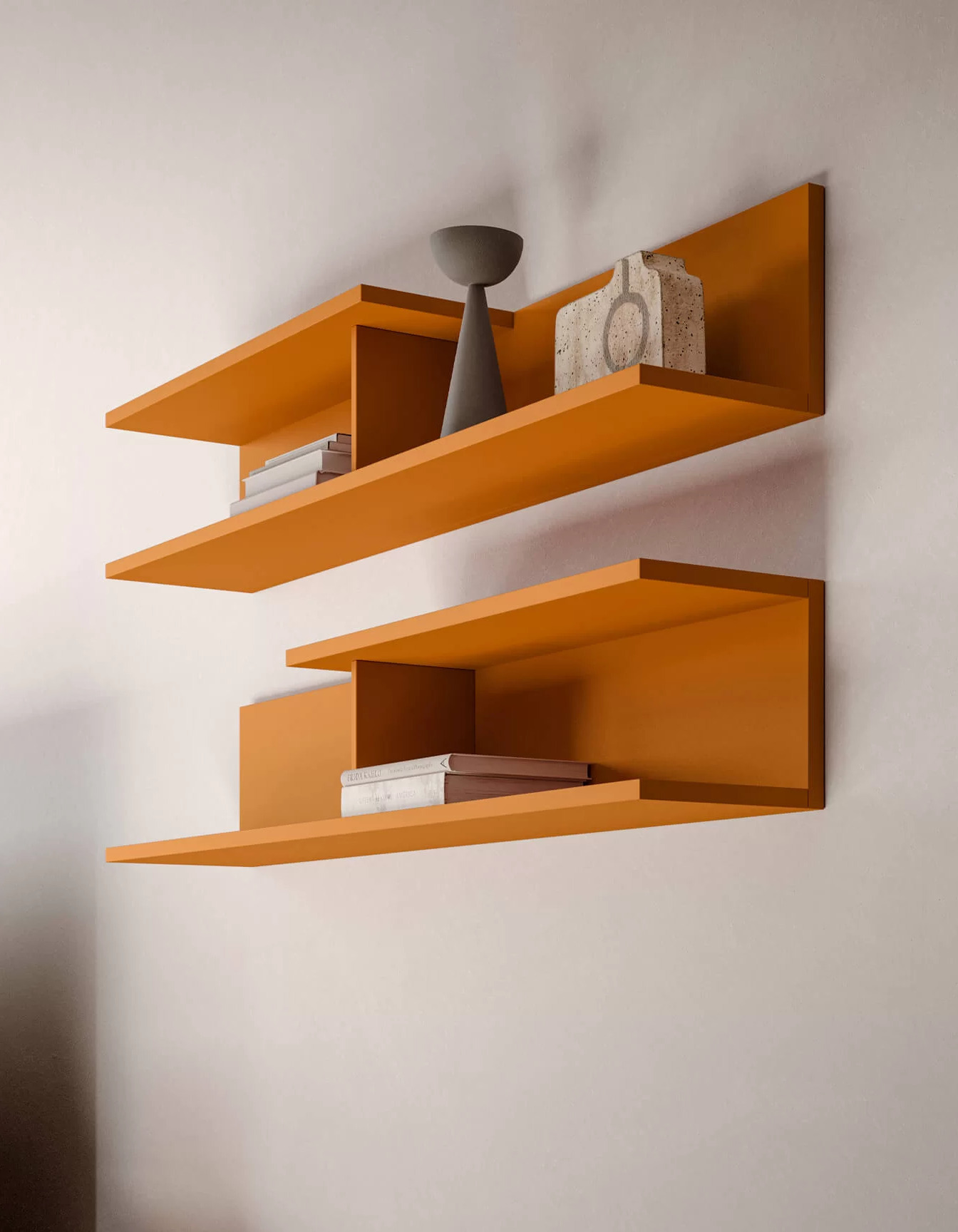 libreria sospesa colorata per cameretta