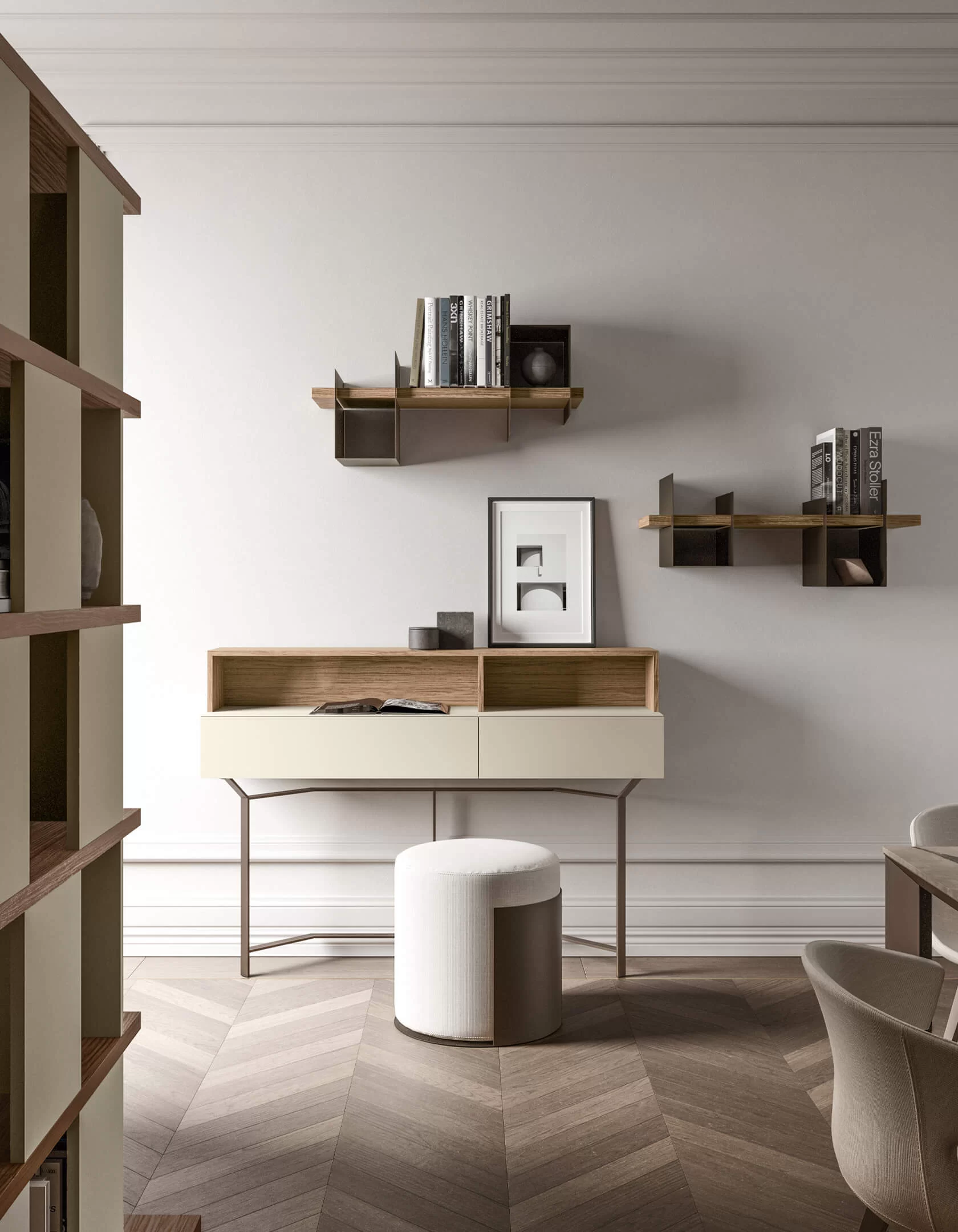 moduli libreria salvaspazio per zona lavoro e studio in casa