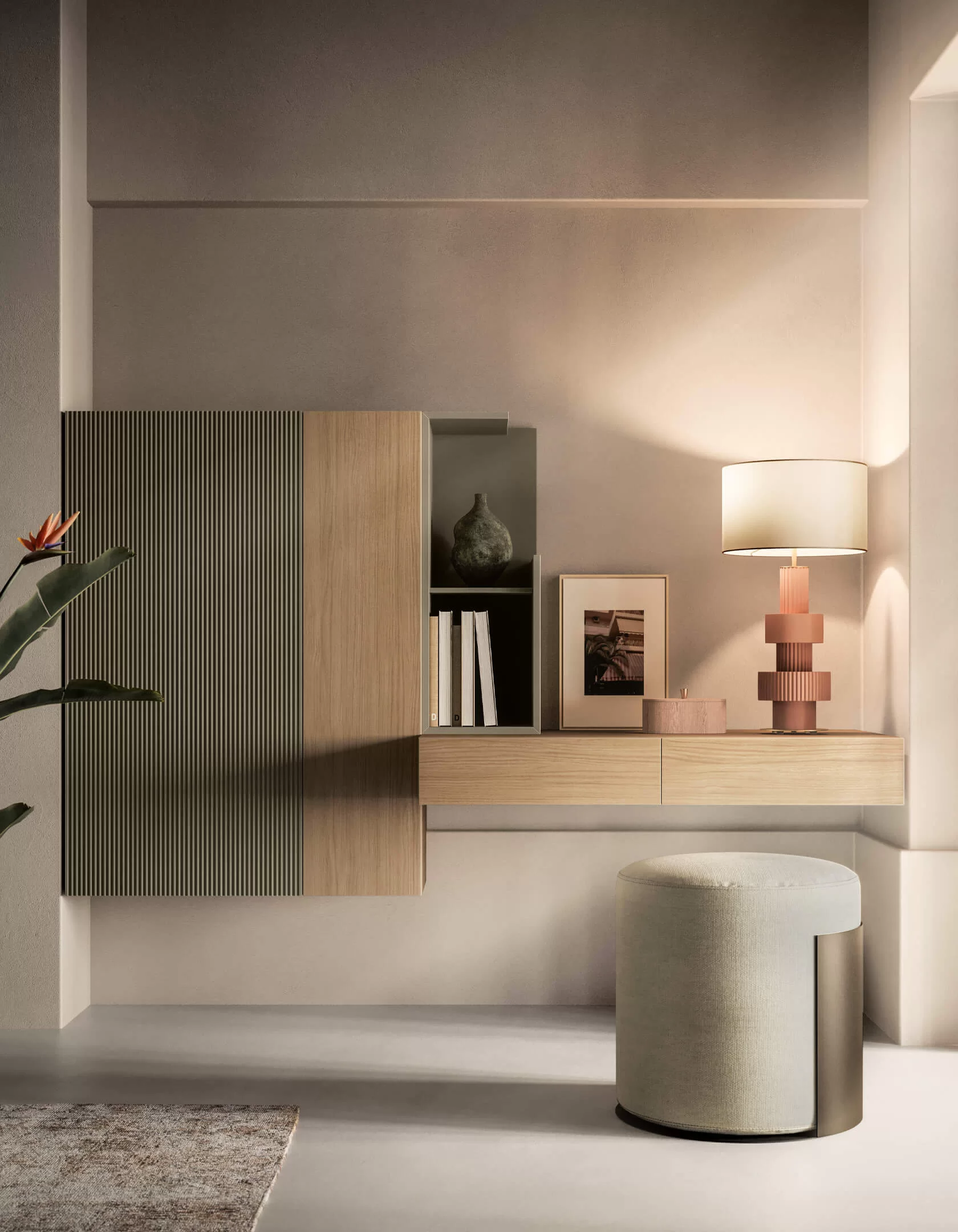 modulo libreria per nicchia home office