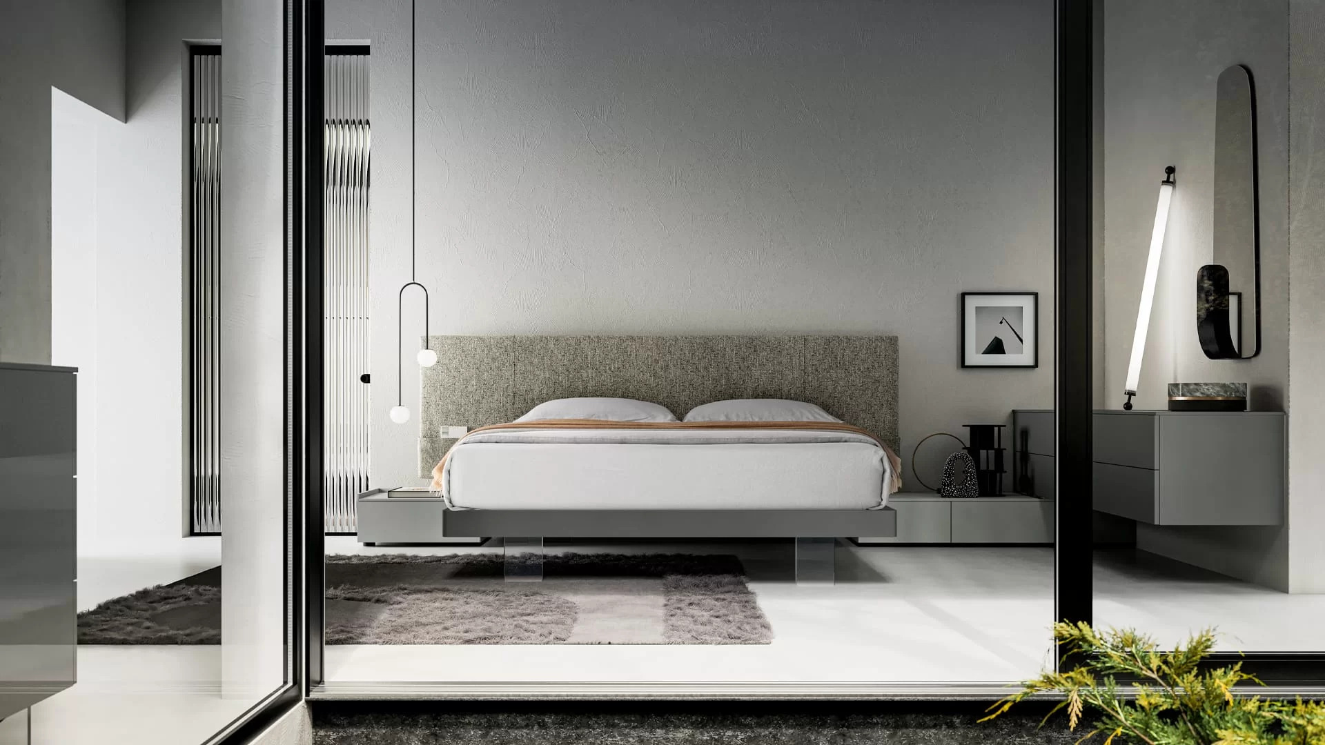 testata letto con pannelli imbottiti personalizzabili