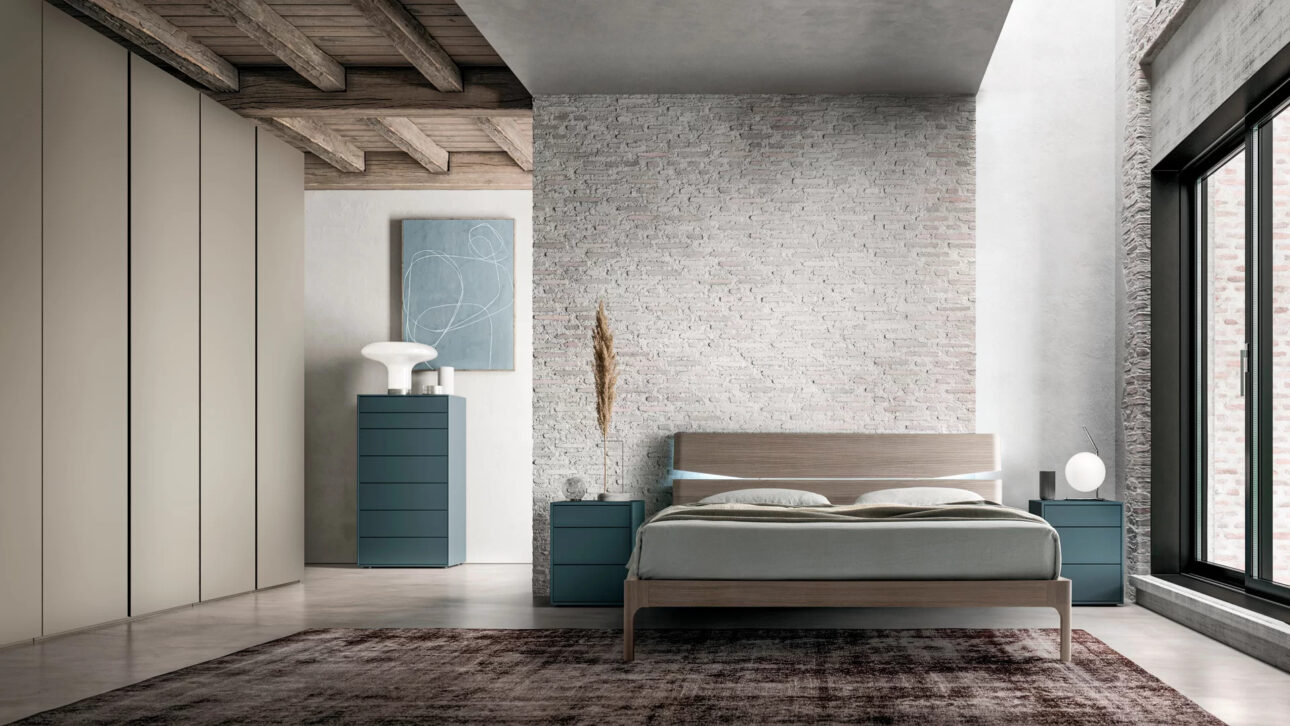 como comodini settimanale colore blu per camera da letto